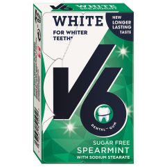 V6 White chewing gum Spearmint box