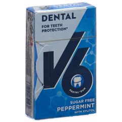 V6 Dental Care Kaugummi Peppermint Box