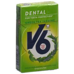 V6 Dental Care Kaugummi Green Tea Jasmine Box