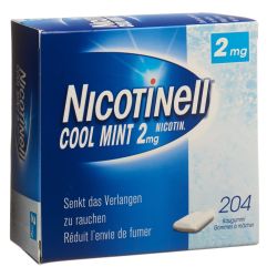 NICOTINELL COOL MINT 2 mg 204 Kaugummi