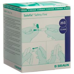 SOLOFIX SAFETY lancette fine 25 G x 1.5mm 200 pce