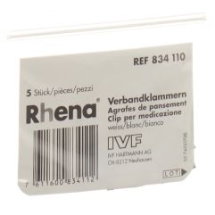 RHENA agrafes pansement blanches 5 pce