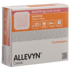 ALLEVYN AG GB pansement vuln 7.5x7.5cm 10 pce