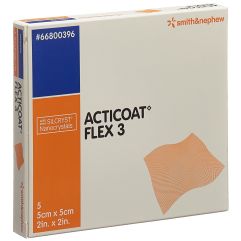 ACTICOAT FLEX 3 pansement vulné 5x5cm 5 pce