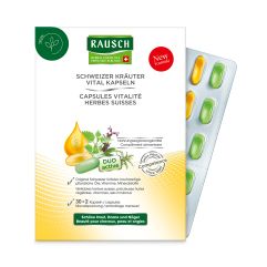 RAUSCH capsules vitalité herbes suisses 2 x 30 pce