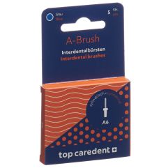 Top Caredent A6 IDBH-B Interdentalbürste blau >1.25mm 5 Stk