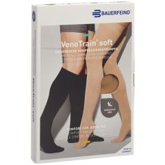 VENOTRAIN SOFT A-D KKL2 XS normal/short offene Fussspitze caramel 1 Paar