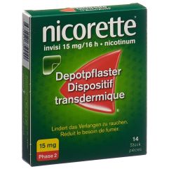 nicorette invisi 15 mg/16 h Depotpflaster 14 Stück
