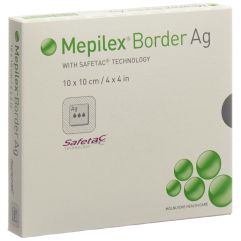 MEPILEX Ag Border pans hydrocell 10x10cm 5 pce