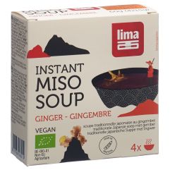 LIMA Miso soupe instant gingembre 4 x 15 g