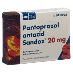 Pantoprazol antacid Sandoz 20 mg 7 magensaftresistente Filmtabletten