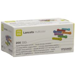 MYLIFE Lancets lancettes jetables multicol 200 pce