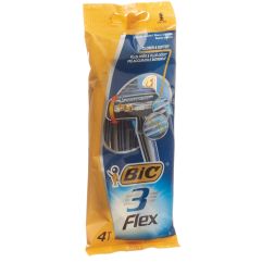 BIC 3 Flex - Gründlicher & Sanfter -  Aloe & Vitamin E - Beutel à 4 Rasierer