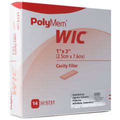 POLYMEM WIC tamponade 2.5x7.6cm stérile 14 pce