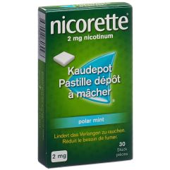 NICORETTE Polar Mint pastill dép mâch 2 mg 30 pce