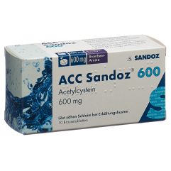 ACC Sandoz cpr eff 600 mg arôme mûre 10 pce