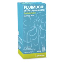 FLUIMUCIL ERKÄLTUNGSHUSTEN 200mg/10ml Aroma Himbeer Fertigsirup 200 ml