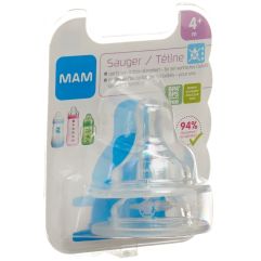 MAM tétine anti-fuite 4+m 2 pce