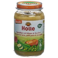 HOLLE pom terre a pet pois et courget bio 190 g