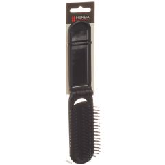 HERBA Brosse pliable avec miroir noir