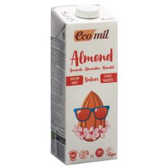 Ecomil Mandelmilch Drink ohne Zucker Bio 1 lt