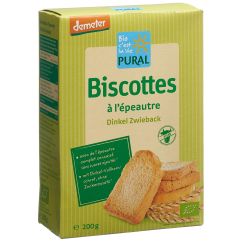 PURAL biscottes l'épeautre sa sucre demeter 200 g