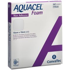 AQUACEL Foam Schaumverband nicht-adhäsiv 15x15cm 5 Stk