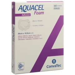 AQUACEL Foam Schaumverband adhäsiv 20x16.9cm Sakral 5 Stk