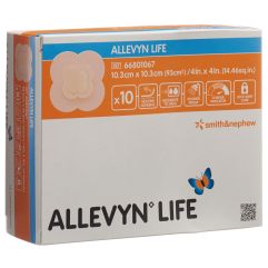 Allevyn Life Silikon-Schaumverband 10.3x10.3cm 10 Stk