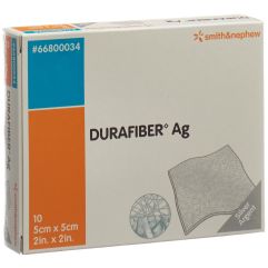 Durafiber AG Wundauflage 5x5cm steril 10 Stk