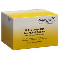 WILLI FOX test de drogue multi 6 para urine 10 pce