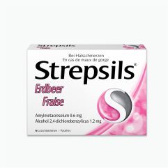 STREPSILS cpr sucer fraise s sucre 16 pce