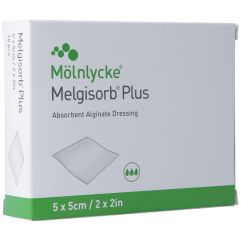 Melgisorb Plus Alginat-Verband 5x5cm steril 10 Stk