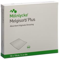 Melgisorb Plus Alginat-Verband 10x10cm steril 10 Stk