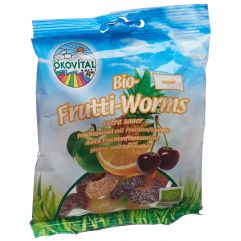 ÖKOVITAL frutti-worms sans gélatine 100 g