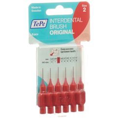 TEPE Interdental Brush 0.5mm rouge blist 6 pce