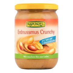 Rapunzel Erdnussmus Crunchy mit Salz Glas 500g