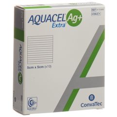 AQUACEL Ag+ Extra Kompresse 5x5cm 10 Stk