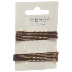 Herba Klemme 6+6.5cm braun 12 Stk