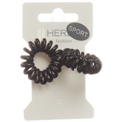 HERBA élastique cheveux 3.8cm petit noir 2 pce