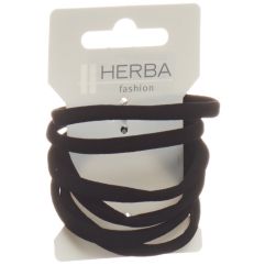 HERBA élastique cheveux 5.6cm noir 6 pce