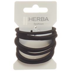 HERBA élastique cheveux 5cm grande noir 8 pce