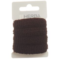 HERBA élastique cheveux 4cm frottée marron 4 pce