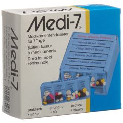 MEDI-7 pilulier semainier 7 jours all/fr/it bleu