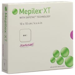 MEPILEX Safetac XT 10x10cm stérile 5 pce