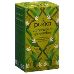 PUKKA Citronnelle et Gingembre Thé bio sach 20 pce