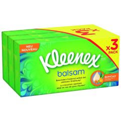 KLEENEX Balsam mouchoi papier box trio 3 x 60 pce