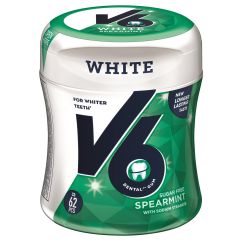 V6 White chewing gum Spearmint 6 bte 60 pce