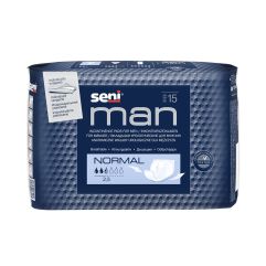 Seni Man Normal Einlagen atmungsaktiv anatomisch 21.5x28.5cm 2.5 Tropfen 15 Stk