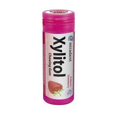 MIRADENT Xylitol Chewing Gum Kids fraise 30 pce